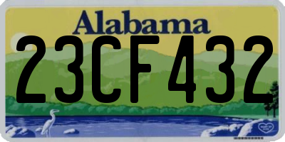 AL license plate 23CF432