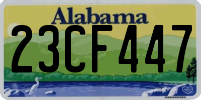 AL license plate 23CF447