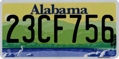 AL license plate 23CF756