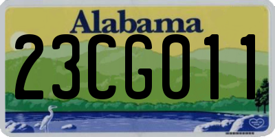 AL license plate 23CG011