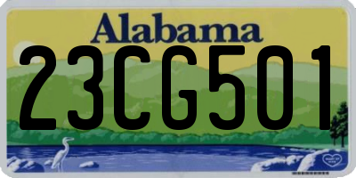 AL license plate 23CG501
