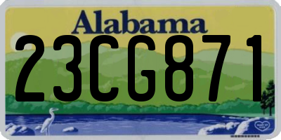 AL license plate 23CG871