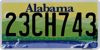 AL license plate 23CH743