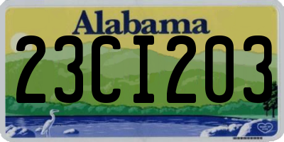 AL license plate 23CI203