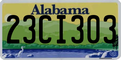 AL license plate 23CI303