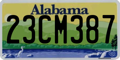 AL license plate 23CM387
