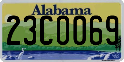 AL license plate 23CO069