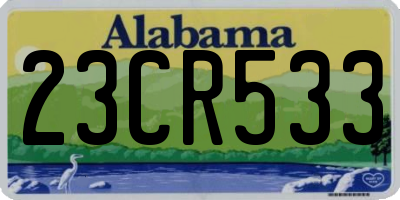 AL license plate 23CR533