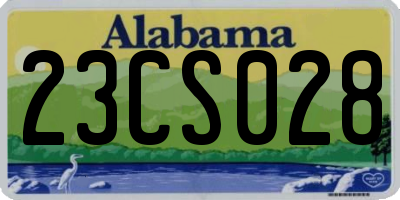 AL license plate 23CS028