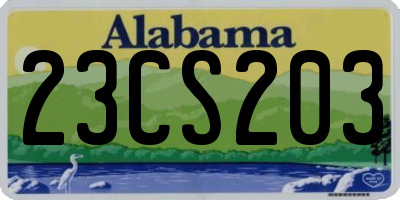 AL license plate 23CS203