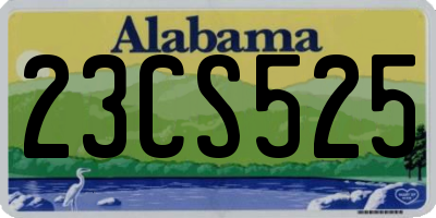 AL license plate 23CS525