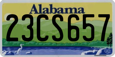 AL license plate 23CS657
