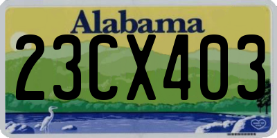 AL license plate 23CX403