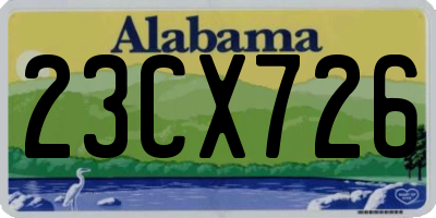 AL license plate 23CX726