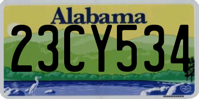 AL license plate 23CY534