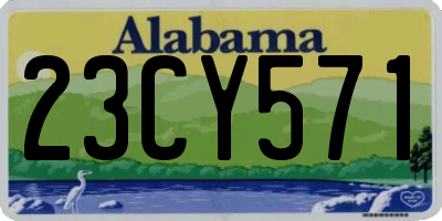 AL license plate 23CY571