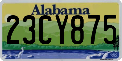 AL license plate 23CY875