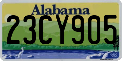 AL license plate 23CY905