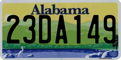 AL license plate 23DA149