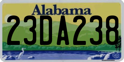 AL license plate 23DA238