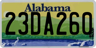 AL license plate 23DA260