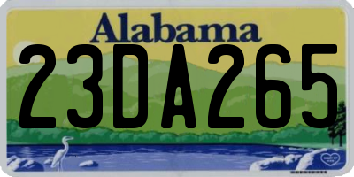 AL license plate 23DA265