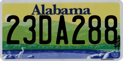 AL license plate 23DA288
