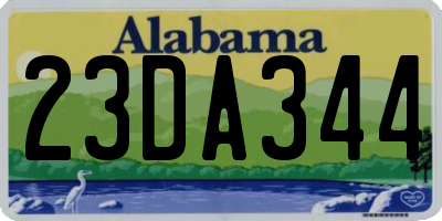 AL license plate 23DA344