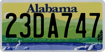AL license plate 23DA747