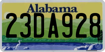 AL license plate 23DA928