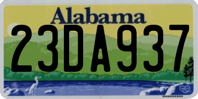AL license plate 23DA937