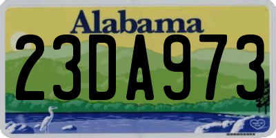 AL license plate 23DA973