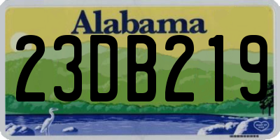 AL license plate 23DB219
