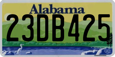 AL license plate 23DB425
