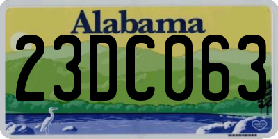 AL license plate 23DC063