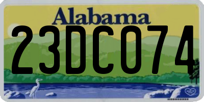 AL license plate 23DC074