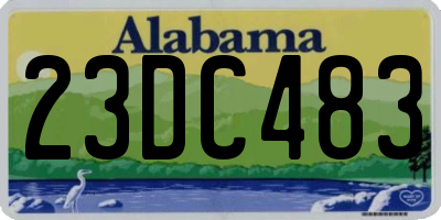 AL license plate 23DC483