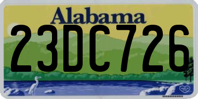 AL license plate 23DC726
