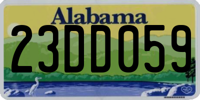 AL license plate 23DD059