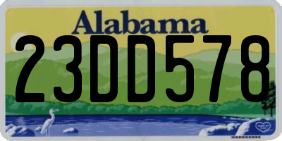 AL license plate 23DD578