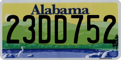 AL license plate 23DD752