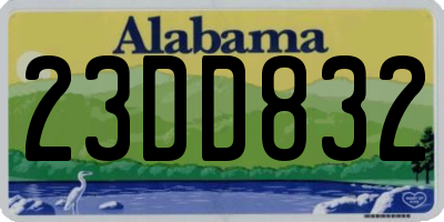 AL license plate 23DD832