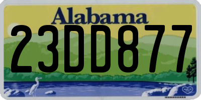 AL license plate 23DD877