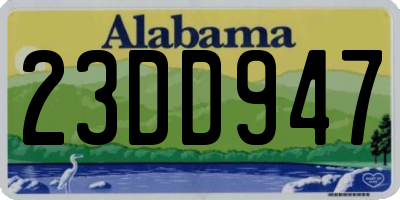 AL license plate 23DD947