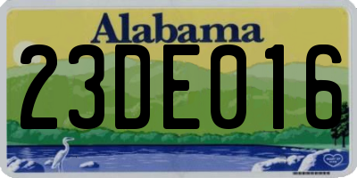 AL license plate 23DE016