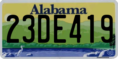 AL license plate 23DE419