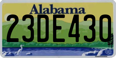 AL license plate 23DE430