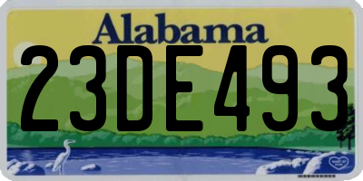 AL license plate 23DE493