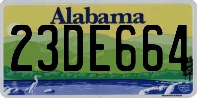 AL license plate 23DE664