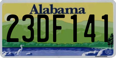 AL license plate 23DF141